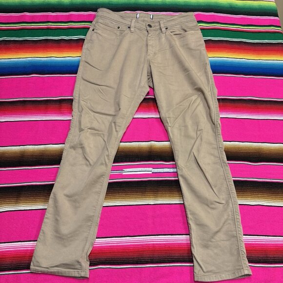DU/ER No Sweat Pants Mens 32x31 Beige Light Tan Khaki Taper Chino Jeans N2X11 - Picture 1 of 9